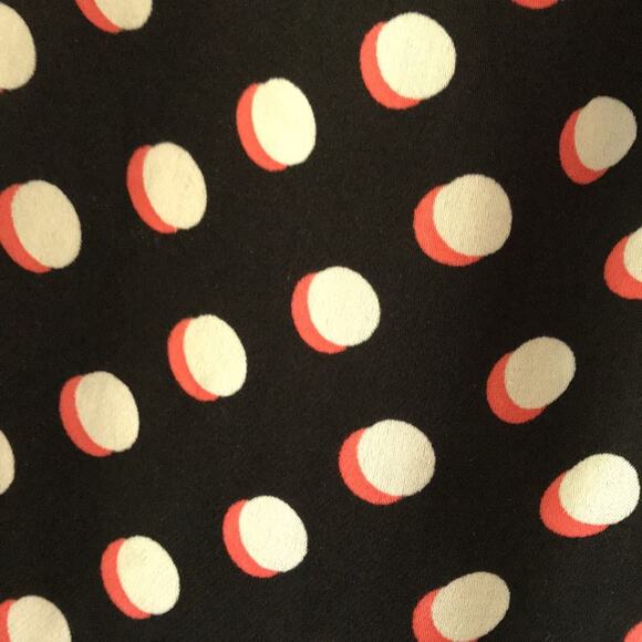 ELLE Flowy Polka Dot Sleeveless Blouse Shell Top Black White Pink Size Small - Picture 5 of 8